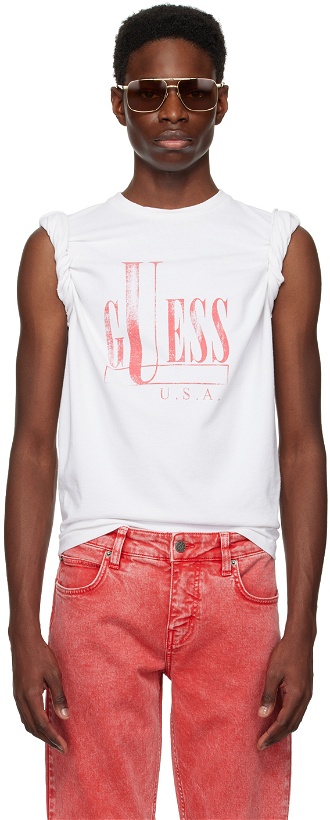 Photo: Guess Jeans U.S.A. White Gusa Capital T-Shirt