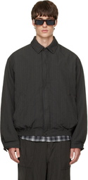 Comme des Garçons Homme Brown Herringbone Stripe Jacket