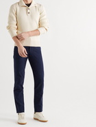 TOM FORD - Wool and Silk-Blend Half-Placket Sweater - Neutrals