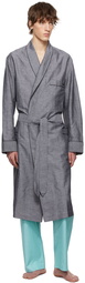 Brioni Grey Linen Robe