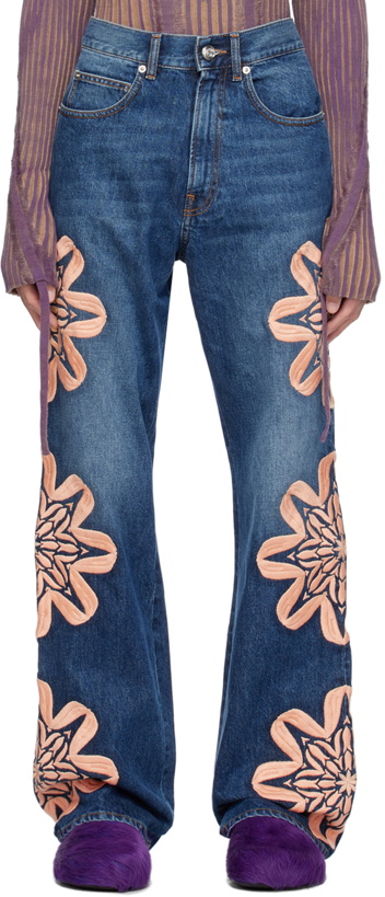 Photo: BLUEMARBLE Blue Embroidered Jeans