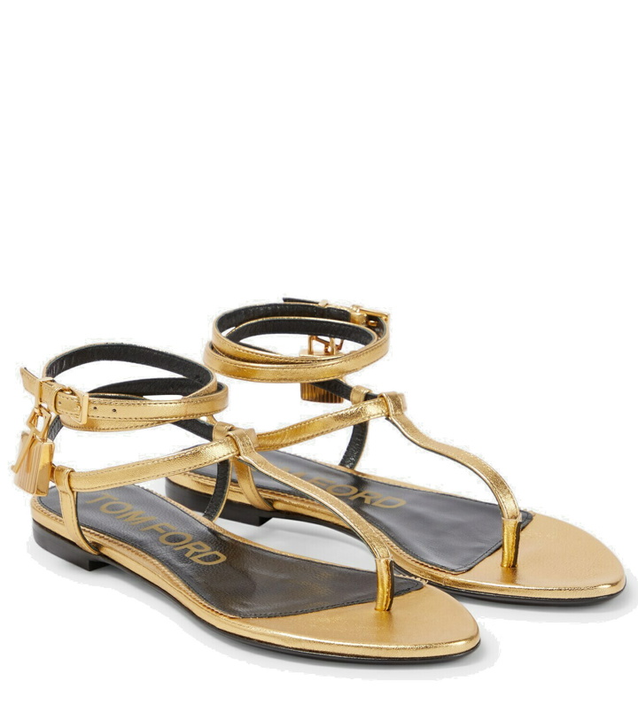 Photo: Tom Ford - Padlock leather thong sandals