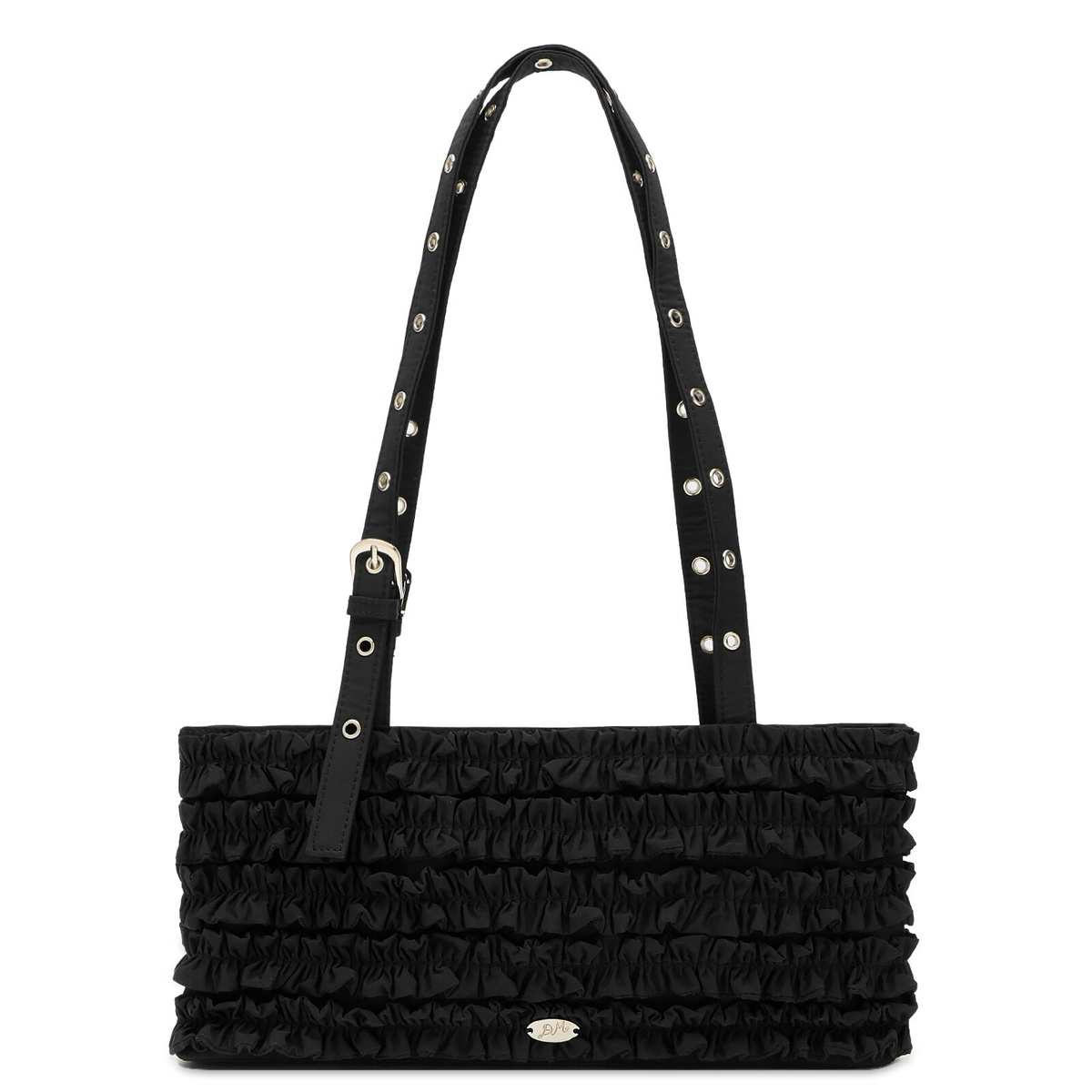 Damson Madder Women's Sophia Ruffle Bag in Black 