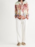 ENDLESS JOY - Rimba Convertible-Collar Printed Woven Shirt - Neutrals