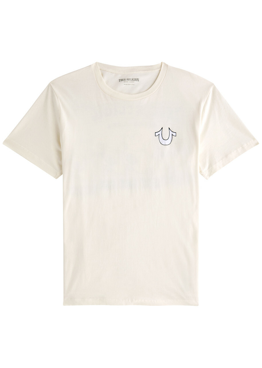 TRUE RELIGION コットン ロゴ Ｔシャツ 関税送料無料 True Religion Logo-print Cotton T-shirt White And Green True