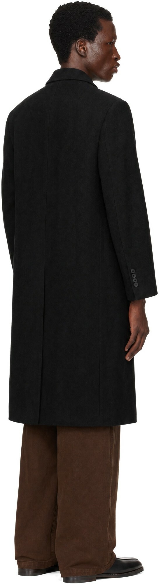 LE17SEPTEMBRE Black Tailored Wool Double Breasted Coat