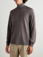 Thom Sweeney - Cashmere and Silk-Blend Rollneck Sweater - Brown