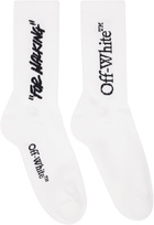 Off-White White Quote Mid Socks