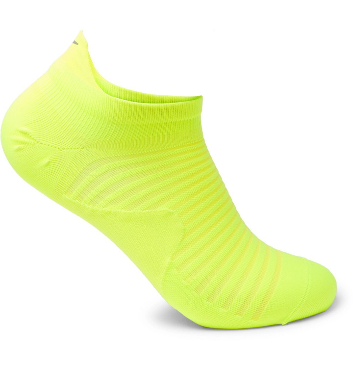 Photo: Nike Running - Spark Lightweight Stretch-Knit No-Show Socks - Yellow