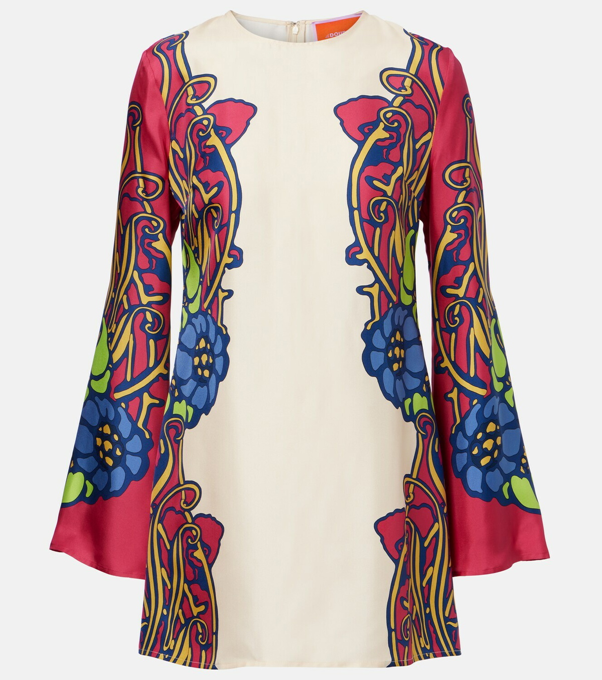 La DoubleJ Lemuria Placée silk satin minidress