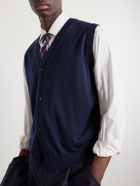 John Smedley - Bill Nighy Merino Wool Vest - Blue