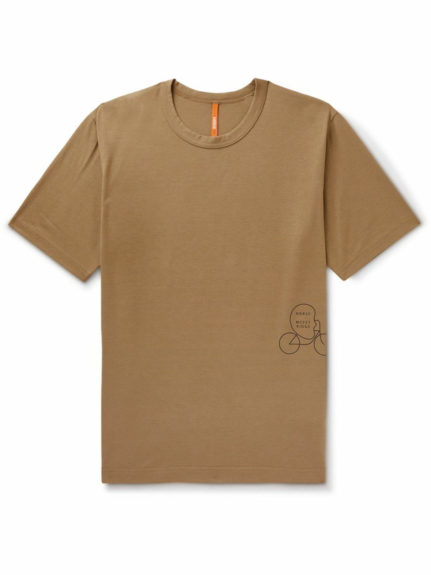 Photo: Norse Projects - Geoff McFetridge Joakim Mctechridge Printed Cotton-Blend Jersey T-Shirt - Brown