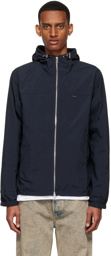 Maison Kitsuné Navy Nylon Windbreaker Jacket