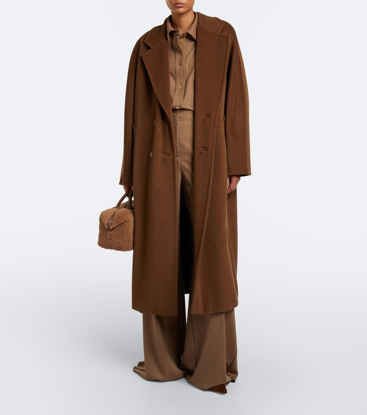 Max Mara Camel hair and wool-blend shirt