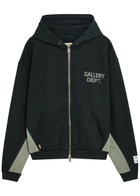 Gallery Dept. Panelled Hooded Cotton Sweatshirt Black Grey