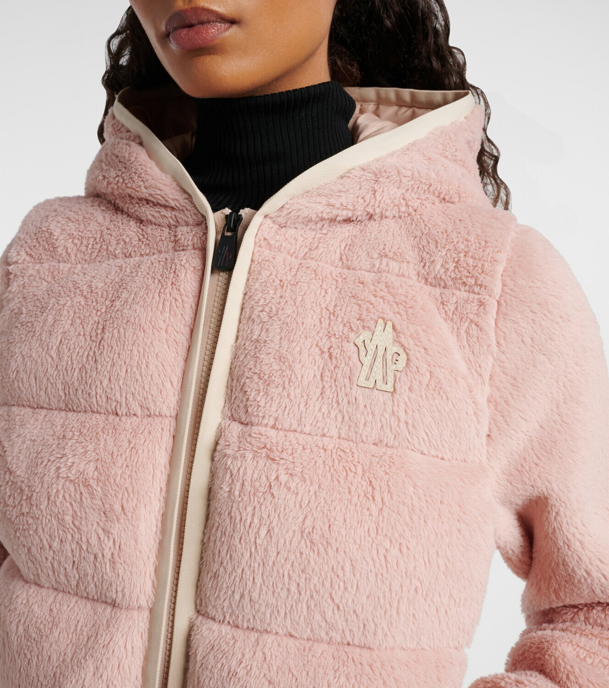 Moncler Grenoble Down-paneled zip-up hoodie
