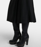 Chloé Pleated virgin wool midi skirt