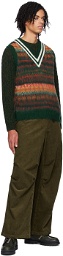 BEAMS PLUS Green Crewneck Sweater