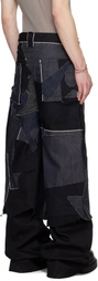 Swampgod Black & Navy 3/4 Fisolo Jeans