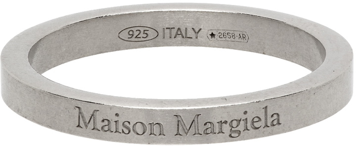 Photo: Maison Margiela Silver Polished Logo Ring