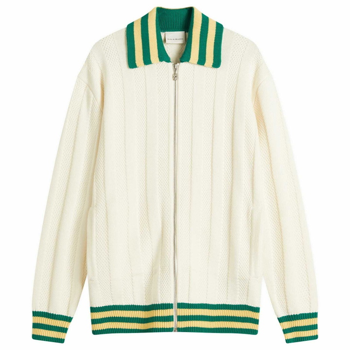 Photo: Drôle de Monsieur Men's Apres Sport Zip Cardigan in Light Green