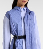 Sacai Striped cotton poplin shirt dress