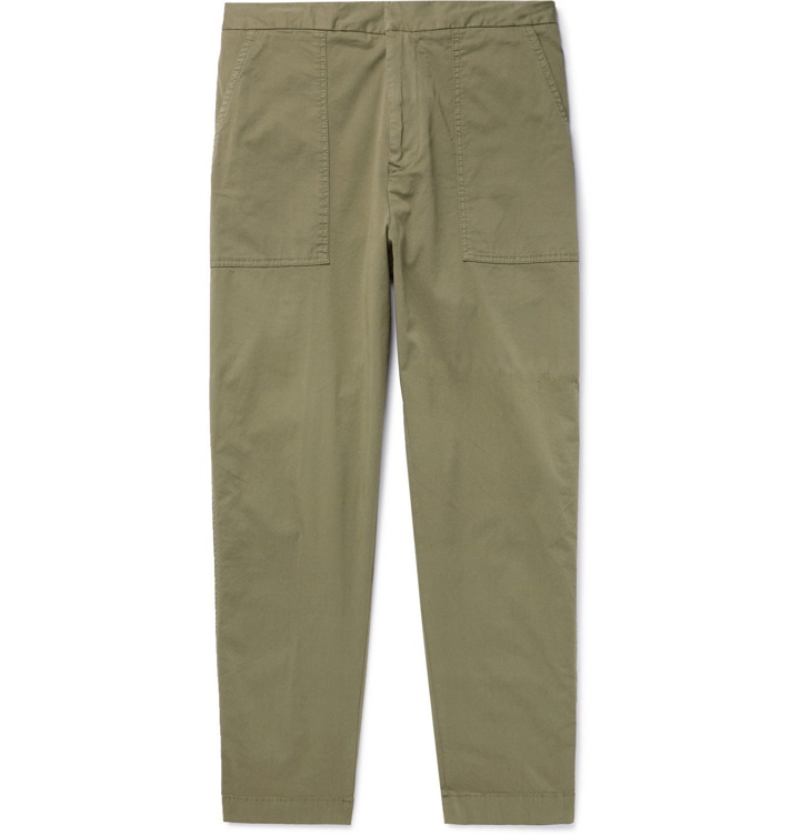 Photo: Officine Générale - Paolo Stretch-Cotton Twill Cargo Trousers - Green