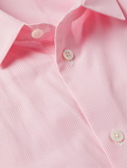 ATON - Giza Pinstriped Cotton-Poplin Shirt - Pink