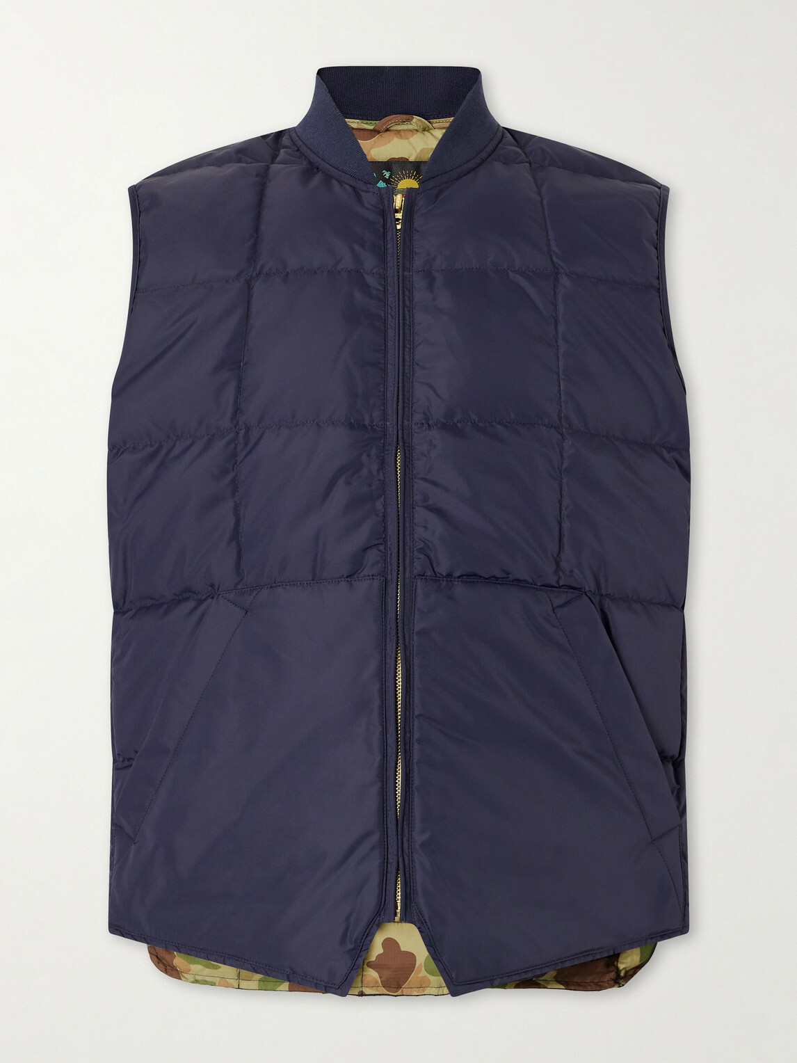 Fortela - Quilted Shell Down Gilet - Blue