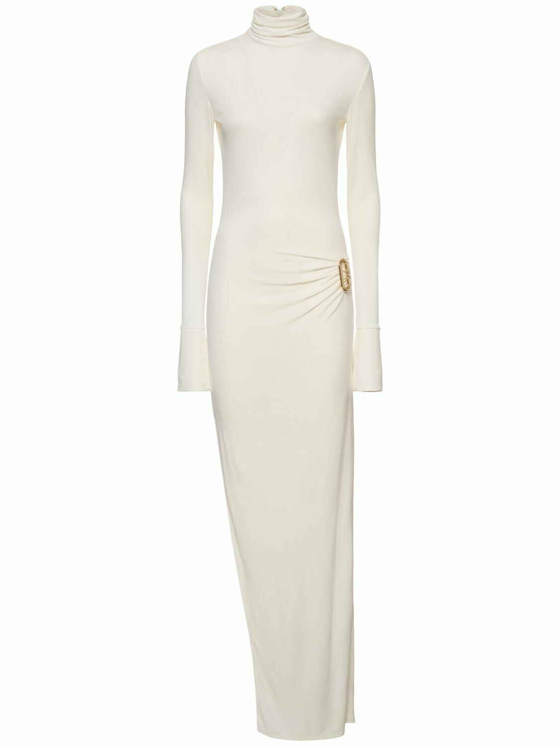 casablanca jersey dress Tucked Sheath Crepe Long Casablanca Midi shirt