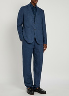 Oliver Spencer Belted Linen Trousers Navy