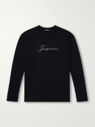 Jacquemus - Logo-Printed Cotton and Hemp-Blend Jersey T-Shirt - Black