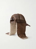 KAPITAL - Denim Repair Service Fleece-Trimmed Printed Canvas and Mesh Trucker Cap