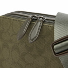 Coach Men's Charter Crossbody Bag in Army Green Signature Canvas 
