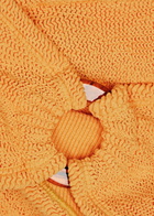 Hunza G - Gloria Seersucker Bandeau Bikini, Orange, One Size, Bandeau, Elasticated, Ring Embellishments, Machine Wash, Hunza G Bikini Gloria