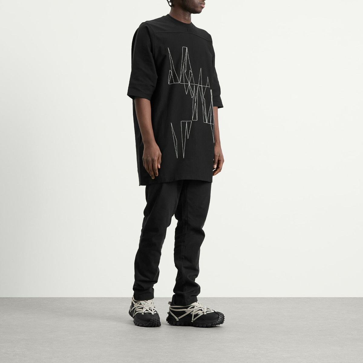 Rick Owens x Moncler Jumbo Short Sleeve T-Shirt in Black
