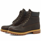 Timberland Men's Premium 6" Waterproof Boot in Dark Brown Full Grain