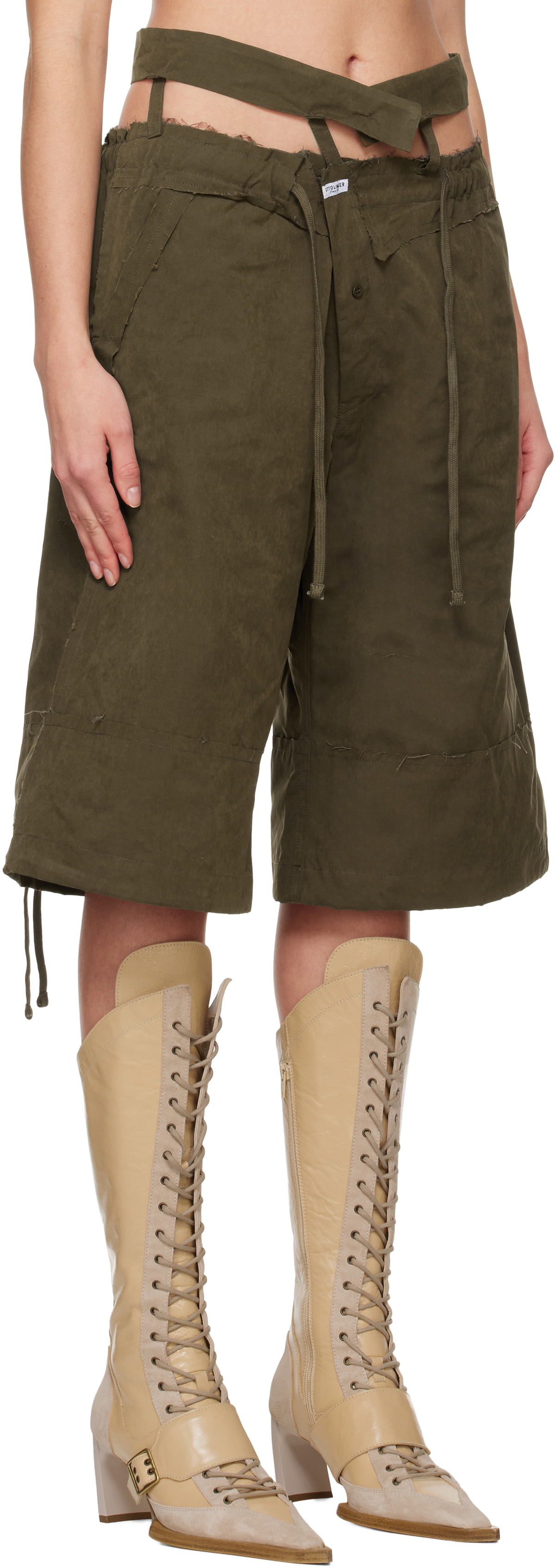 Ottolinger Khaki Baggy Cargo Shorts