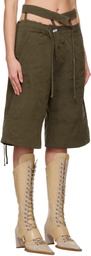 Ottolinger Khaki Baggy Cargo Shorts