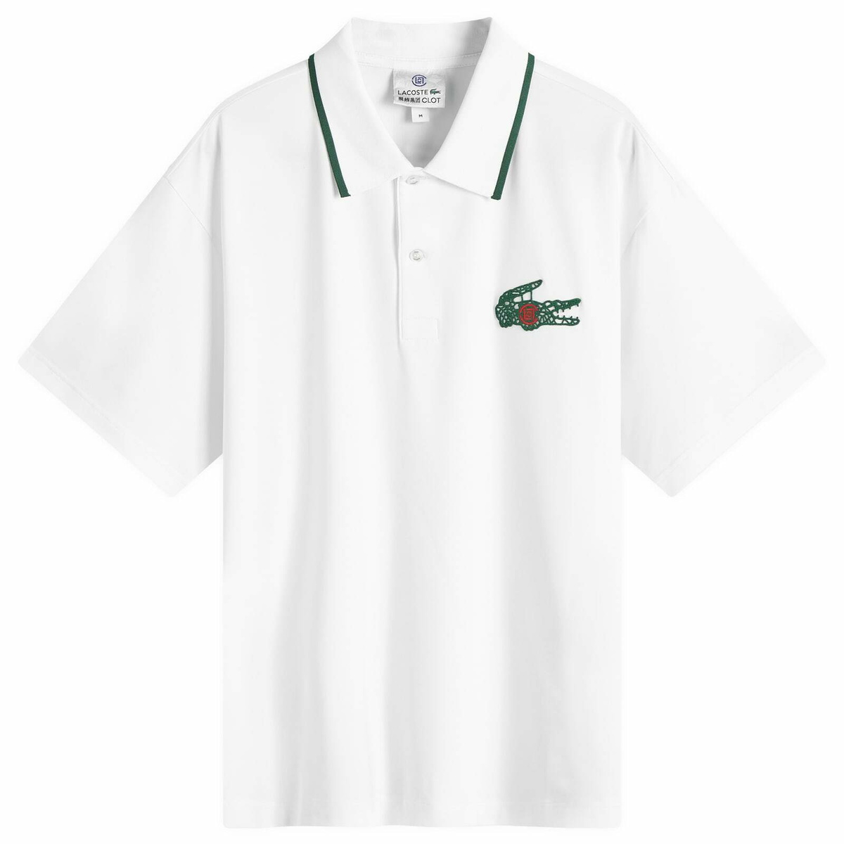Lacoste Men's x CLOT Relaxed Fit Polo in White Lacoste