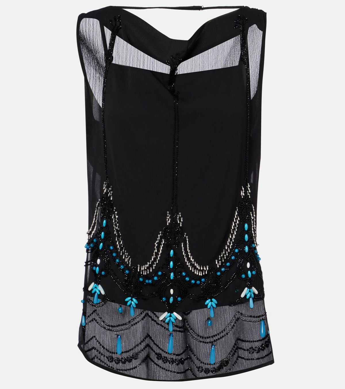 Xu Zhi Beaded jersey top