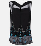 Xu Zhi Beaded jersey top