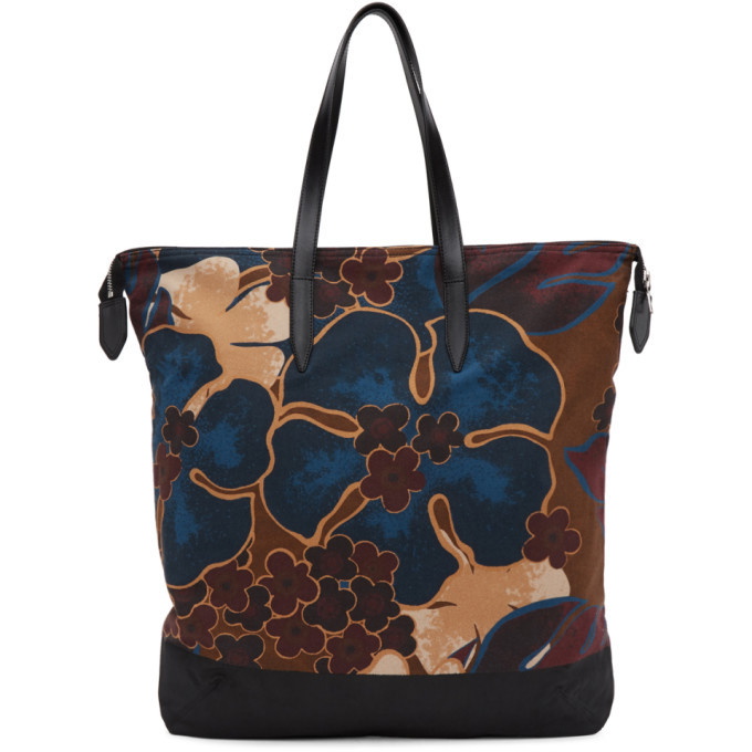 Photo: Dries Van Noten Brown Floral Tote