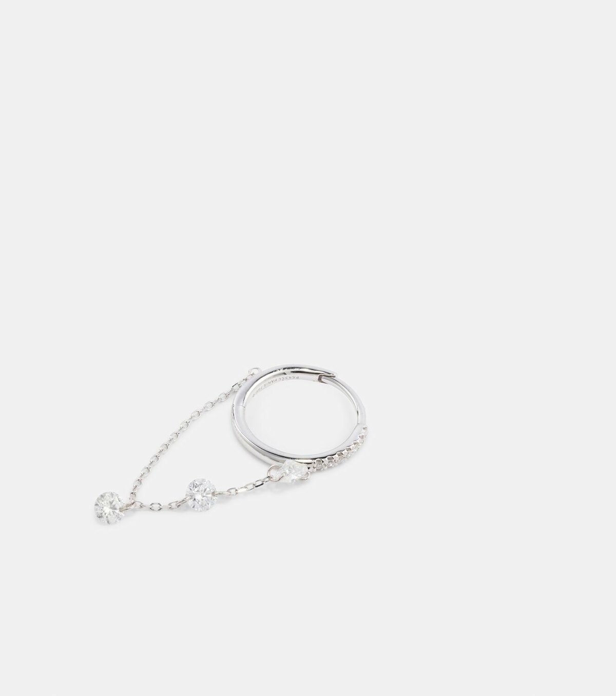 Persée 18kt gold single earring with diamonds