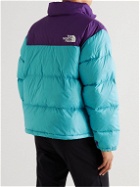 The North Face - 1996 Retro Nuptse Quilted Two-Tone Ripstop and Shell Down Jacket - Blue