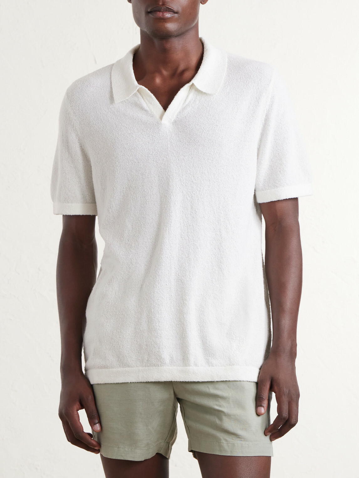 Onia - Cotton-Blend Terry Polo Shirt - Neutrals