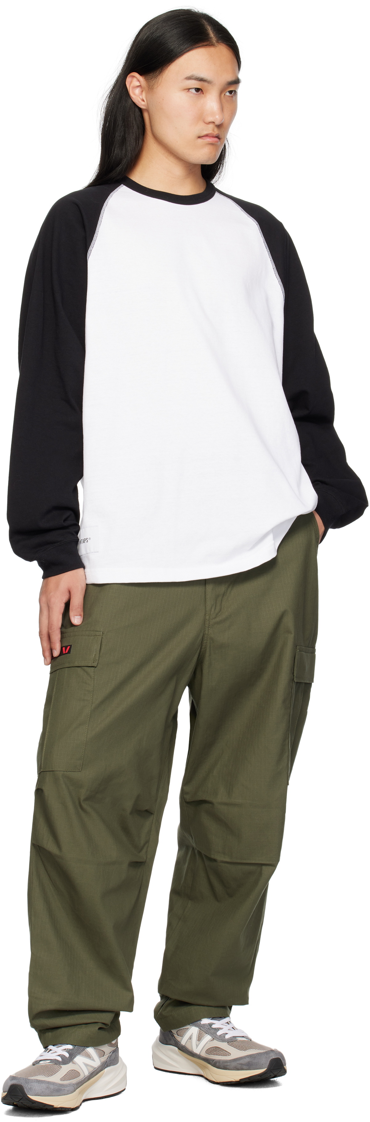 WTAPS ラグランロンT ホワイト×ブラック　S WTAPS ラグランロンT ホワイト×ブラック S