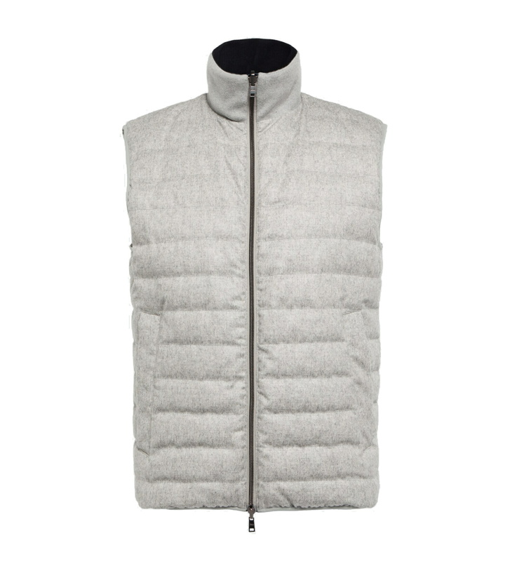 Photo: Herno - Sabbia silk and cashmere down vest