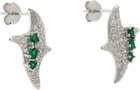 Collina Strada Silver & Green Twister Earrings