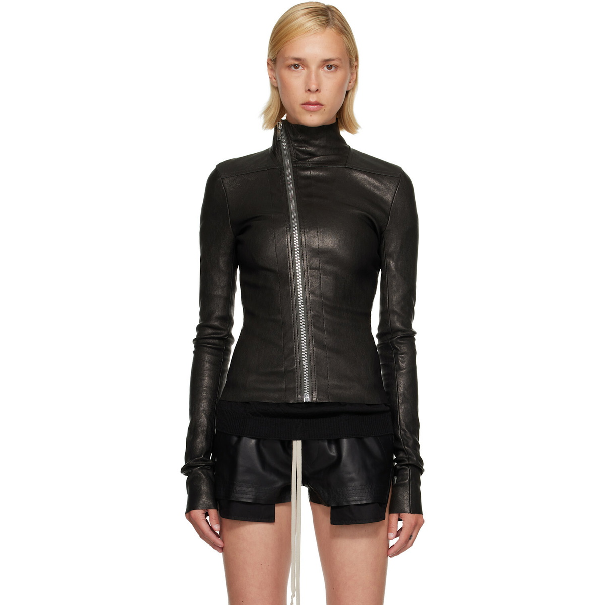 Rick Owens Black Tower Gary Leather Jacket